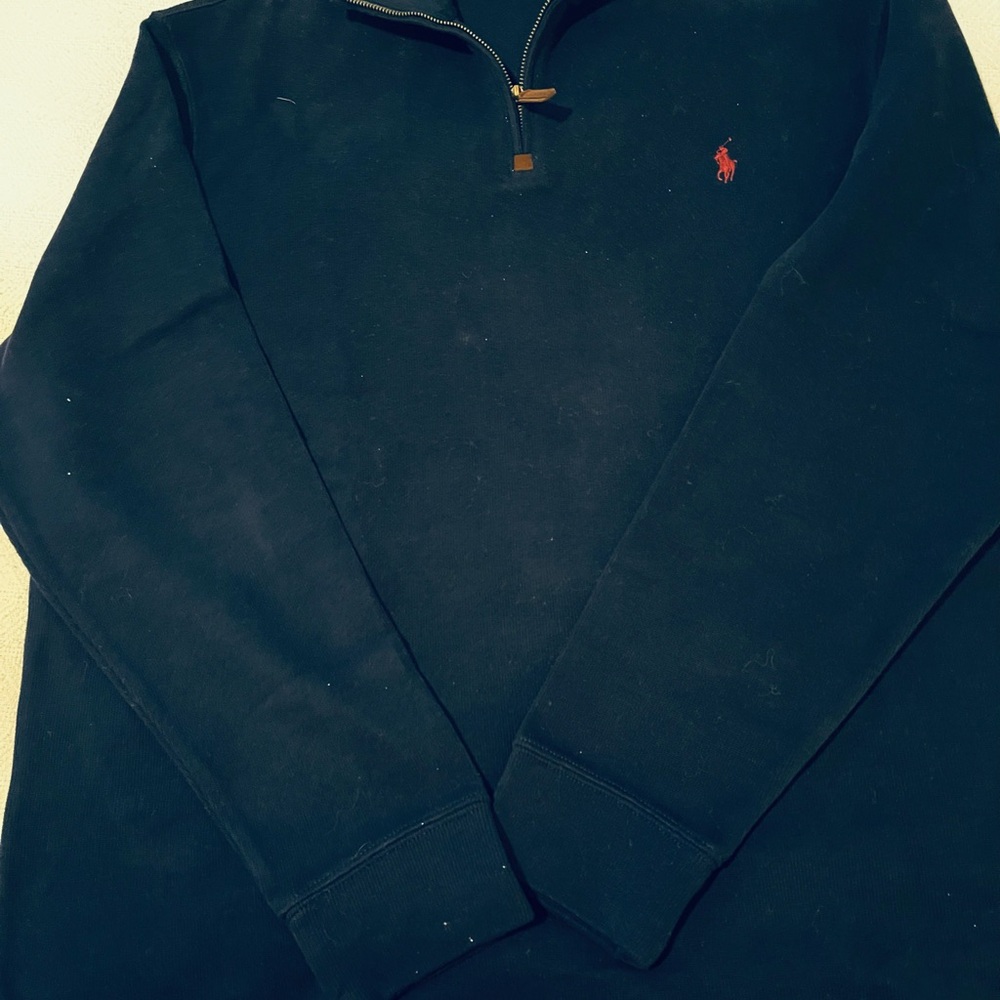 Ralph Lauren Navy Blue Zip Up Sweater